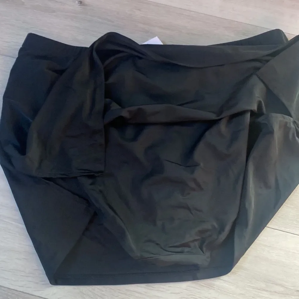FULLFITALL - Side Slit Swim Skirt Black 22 NWT‎